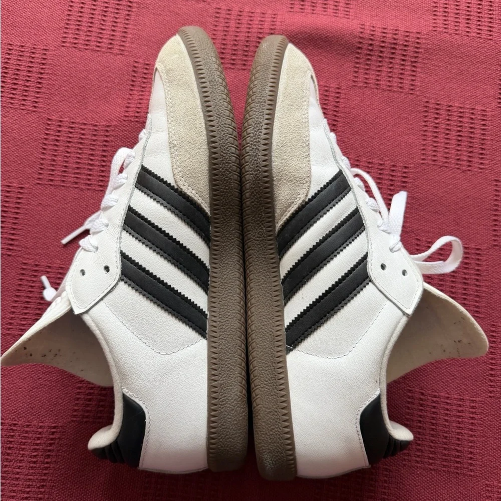 Adidas Samba White Sneaker Shoes Size 9 - Picture 2 of 11